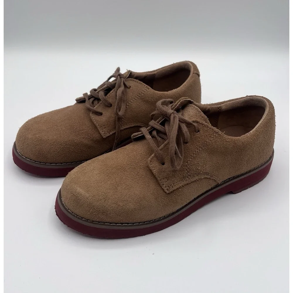 Sperry Top-Sider Tevin Boys Brown Suede Oxfords Youth Size 2 6353684 Preppy